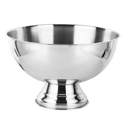 China Custom Stainless Steel Wholesale Viable Champagne Ice Bucket Modern Metal Large Champagne Wine Cooler Bowl For Parties 8L for sale