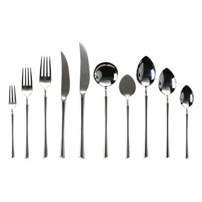 China Stocked 18/10 Silver Small Size Cutlery Stainless Steel Dishwasher Safe, Western Dinnerware Forks and Spoons Flatware Set for sale