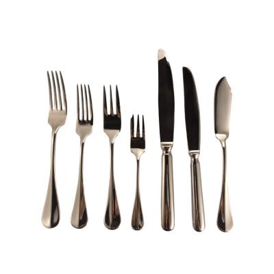 China Stocked 4 Pcs Set Cafe 304 Stainless Steel Empty Silver Plating Spoon Fork Set Cutlery for sale