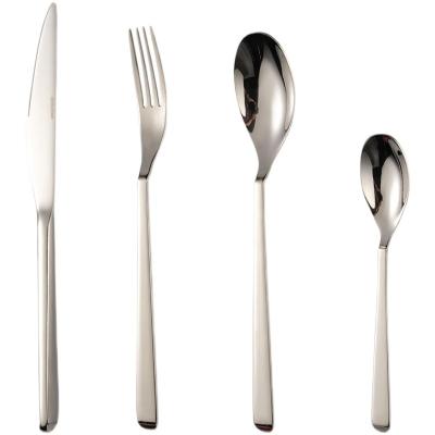 China Stocked 4 Pcs Set Dinnerware Knife Fork Elegant Silverware New Silver Plated Stainless Steel High Quality Cutlery for sale