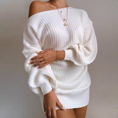 China S003 Anti-wrinkle winter wool sweater casual knitted dresses for women for sale