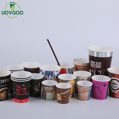 China Color Biodegradable Single Wall Disposable Single Wall Paper Hot Drink Cups Coffee Custom Paper Cups for sale