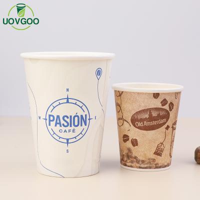 China Coffee Espresso Disposable Biodegradable Takeaway Paper Cup Costomized Pla Printed Recyclable Paper Cup for sale