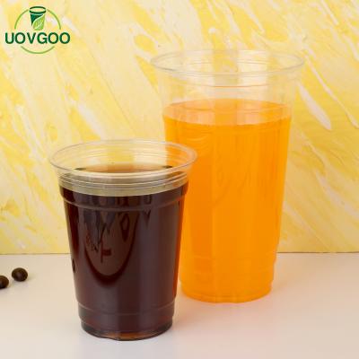 China Manufacturing Biodegradable Custom Clear Plastic Cup Disposable Eco Friendly Stored Plastic Cups With Lid Juice Plastic Cup for sale