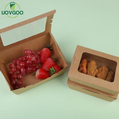 China Disposable Paper Craft Paper Food Container Custom Logo Box Disposable Packaging Food for sale