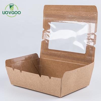 China China Supplier Custom Logo Disposable Kraft Paper Box Take Away Disposable Paper Lunch Box Paper for sale