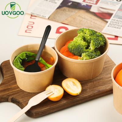 China Disposable Custom Printed Hot Soup Wrapper Take Away Soup Bowl Restaurant Paper Soup Cups for sale