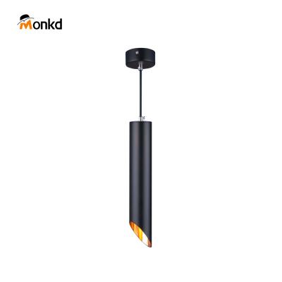 China Modern simple modern led lamp gu10 light fixture 300mm black pendant light for sale