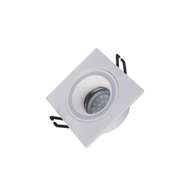 China New modern simple recessed GU10 aluminum+acrylic LED light housing of rectangle white spot for sale