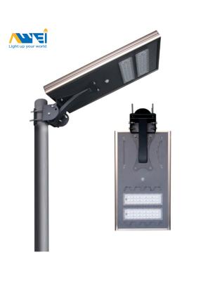 China Luz solar integrada de rua exterior IP65 Brilhante 40W Energia solar com sensor de movimento para ruas e parques à venda