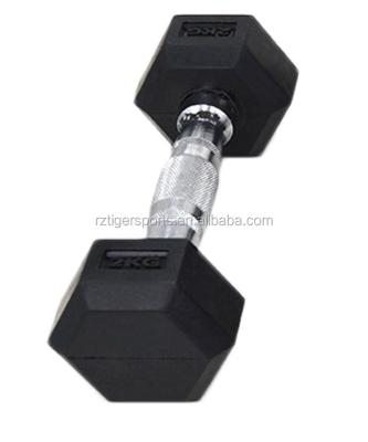 China Gym or home dumbbell 1kg-60kg rubber coated crossfit dumbbell hex dumbbell equipment T-RDB03 for sale