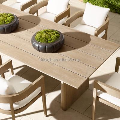 China Eco-freindly Forest Stewardship Council Certified Outdoor Design Dining Room Furniture Chairs Table Top Grade Burma Teak Wood for sale