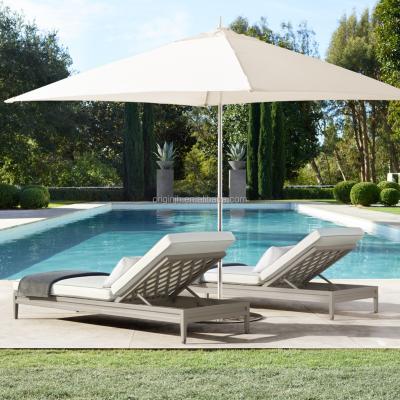 China High Quality Contemporary Outdoor Creative Adjustable Aluminum Frame Patio Furniture Lounge Backrest Style Pool Beds for sale