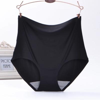 China New High-waist Antibacterial Ice Silk Underwear, Women's Seamless Briefs Wholesale Plus Size Breathable One-Piece Pants for sale