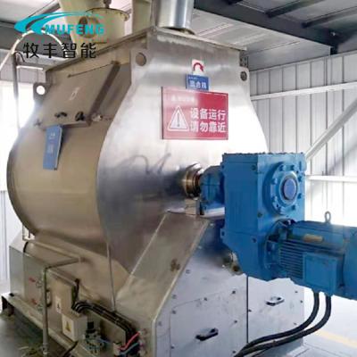 China Feed plant 1 ton Horizontal paddle mixer 250kg 100kg 500kg per hour feed mixer machine animal for sale