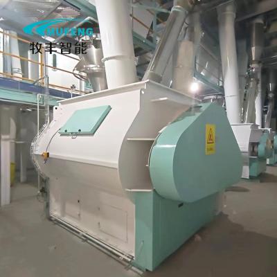 China Feed plant Poultry feed mixer machine animal feed powder mixing machine double shaft paddle mixer price for sale