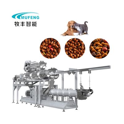 China Aquatic feed plant Mufeng high quality pet food extruder machine twin screw extruder factory price for sale