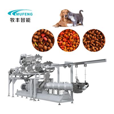 China Pet food plant Twin screw extruder for pet dog cat food extruder machinery for sale