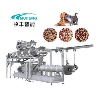 China Aquatic feed plant Good quality pet dog cat food making extruder machine pet food twin screw extruder machine for sale