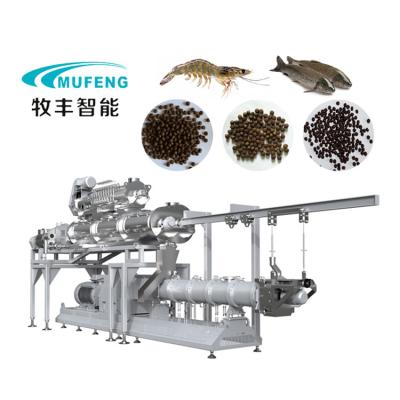 China Aquatic feed plant High quality floating fish shrimp feed pellet twin screw extruder machine price for sale