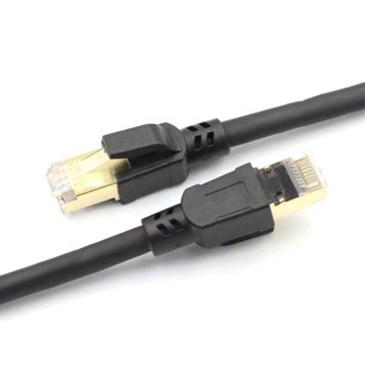 China Oxygen Free Copper Gold Plated Shell rj45 Lan Cable Home/Office/Building/Teaching Network Cable Cat8 SFTP 1.5M for sale