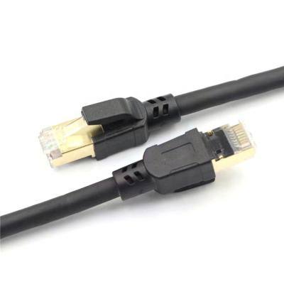 China Home/office/construction/teaching network Cat8 SFTP shell rj45 oxygen free copper gold plated cable 1M for sale