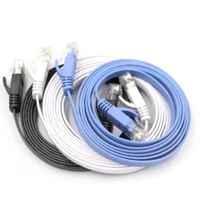 China Flat Cat6 UTP rj45 oxygen free copper 10m Lan Cable home/office/construction/teaching network for sale