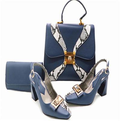 China Stylish Tall High Heel Bag And Shoes Set Handbag With Sandal Set For Ladies for sale