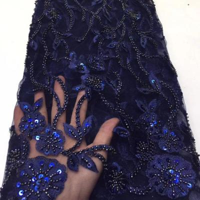 China 2019 New Design Viable African French Net Lace Fabric With Sequins And Sparkles Bridal Embroidered Tulle Lace For Wedding Dresses for sale