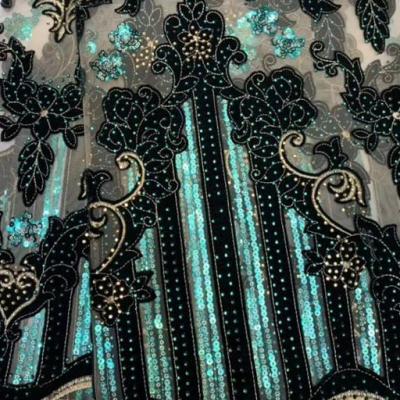 China Viable Hot Sale New Arrivals Embroidery Tulle Lace Fabric 2020 Nigerian Sequins Net To Lace African Lace Fabric For Wedding for sale