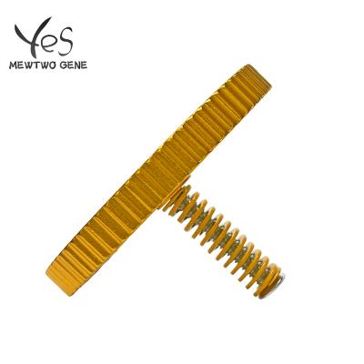 China Metal One Set 2021 Gold Style Suit 3D Printer Bed Hot Platform Aluminum Metal Leveling Nut For CR10 Ender3 for sale