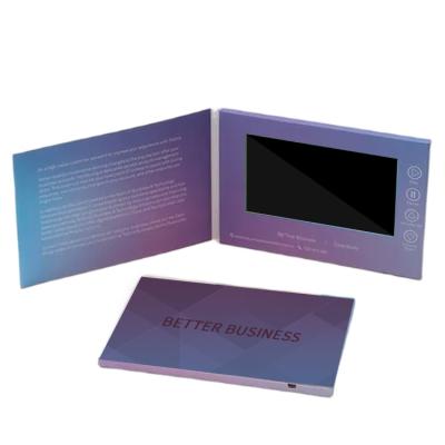 China Europe factory price lcd invitation card 7inch with customized printing for sale