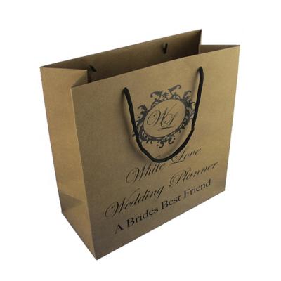 China Recyclable Production Customized Wholesale Cheap Kraft Paper Shopping Bag for sale