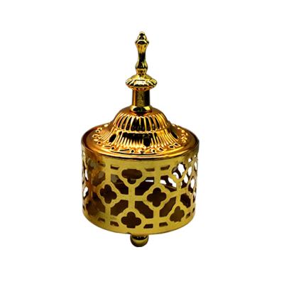 China 2021 new style indian metal portable muslim incense dukhoon censer bakhoor burner for sale