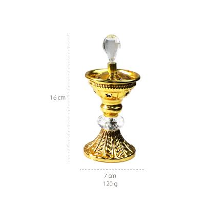 China Middle East Gold Censer Saudi Arabia Factory Direct Sales Straight Burn Incense Pills For Carrying Exotic Incense for sale