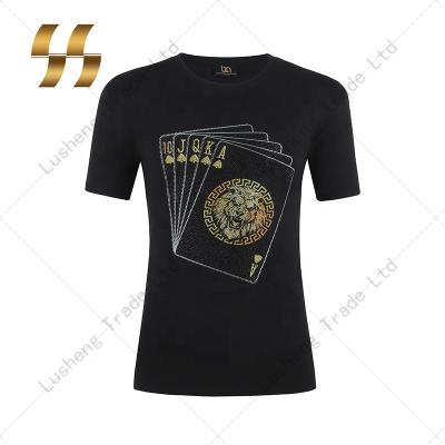 China Custom Print Men's Breathable T-Shirt Short Sleeve O-Neck Cotton Spandex for sale