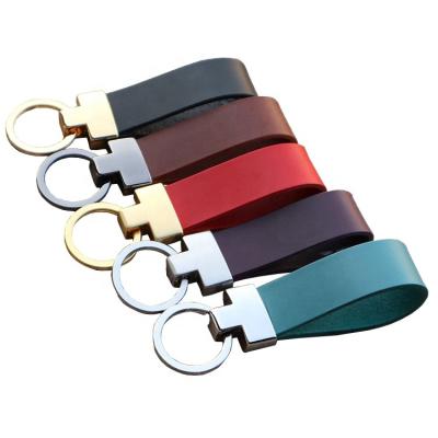 China PU Leather Personalized Leather Key Ring Plain Custom Leather Keychains PU Car Key Chain for sale