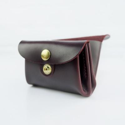 China Small Burgundy Waterproof Leather Coin Purse for sale