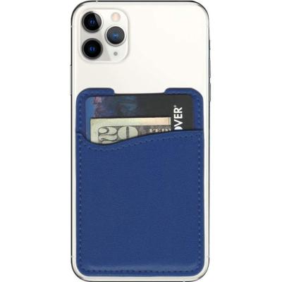 China Fashion Logo Pu Leather Mobile Phone Customized Anti-radiation Pockets Sticker Back Card Holder for sale