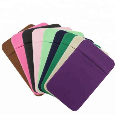 China Spandex Anti-Slip Adhesive Cell Phone Pockets Card Holder for sale