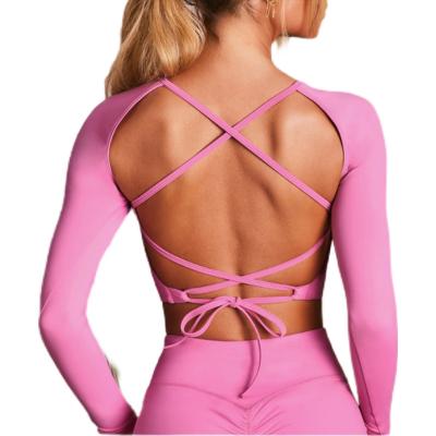 China Newest Breathable Yoga Sets Sports Activewear Women Active Long Sleeve And Shorts Workout Suit For Women for sale