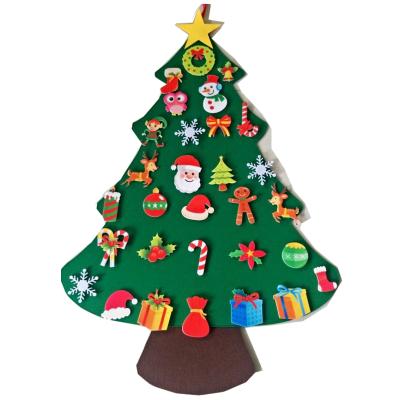 China Christamas Decoration Christmas Home Kids Gifts Supply DIY Felt Christmas Tree Kids Christmas Pine Felt Christmas Tree Ornament Decoraiton for sale