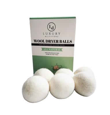 China 2022 New Trending 100% Natural Wool Dryer Ball 2.4inch Wool Dryer Cleaning Balls Premium Natural Wool Dryer Balls for sale