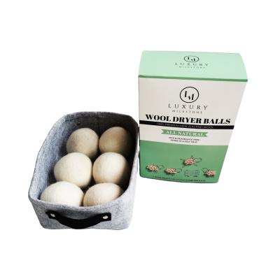 China Eco Wool Laundry Ball New Zealand Cleaning Wool Felt Organic Wool Drier Balls For Laundry for sale