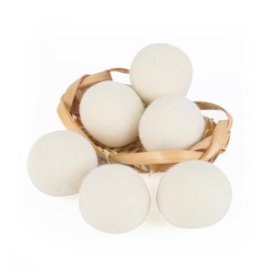 China 2021 Arrivals Amazon Cleaning Success Tending New Zealand Wool Products XL 7cm Wool Dryer Balls 6 Pack Cotton Bag Factory Wholesale for sale