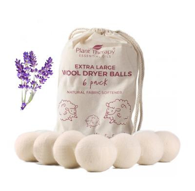 China Premium Reusable Natural Soft Cleaning And Gentle Clothes Laundry Drying Organic Wool Balls XL for sale