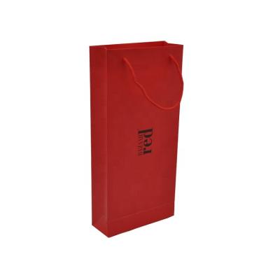 China Recyclable Luxury Small Gift Red Candy Paper Bag With Logo Custom for sale