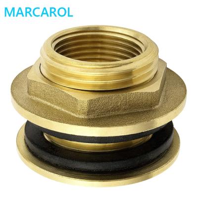 China MARCAROL Brass Garden End Barrel Screw Tank Connector CW617N Water Tank Connector 3/4x1