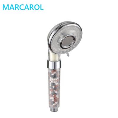 China Modern MARCAROL Amazone LED Mineral Shower Head High Pressure for sale