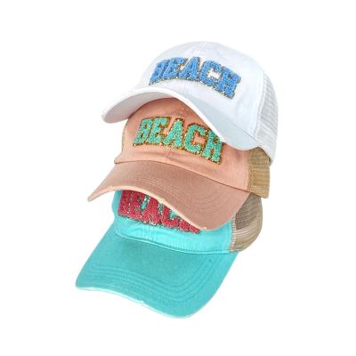 China New COMMON Era Patch Fashion Color Matching Outdoor Sunshade Washed Cotton Baseball Cap for sale